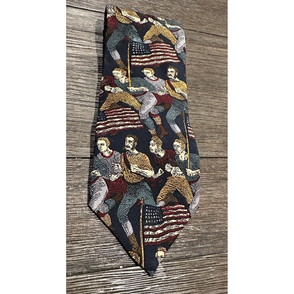 Tango by Max Raab Men's Silk‎ Neck Tie Americana Series Early Marathon Cir 1910